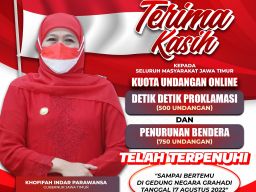 Undangan Upacara Kemerdekaan RI Ludes, Khofifah: Bukti Tingginya Nasionalisme Warga Jatim