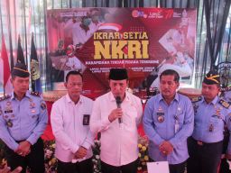 Sambut HUT RI ke-77, Sebanyak 44 Napiter Ikrar Setia NKRI