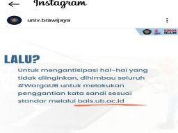 Data Alumni di Bobol Hacker, Warga UB di Himbau Melakukan Penggantian Kata Sandi Sesuai Standar