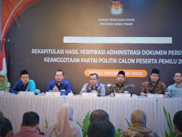 KPU Jatim Gelar Rekapitulasi Hasil Verifikasi Administrasi Dokumen Persyaratan Keanggotaan Parpol