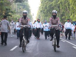Peringati HUT ke 67, Satlantas Probolinggo Adakan Kegiatan Bersepeda Sehat