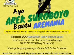 Insiden Kanjuruhan, Golkar Open Donasi, 2 Hari Tembus Rp 350 Juta