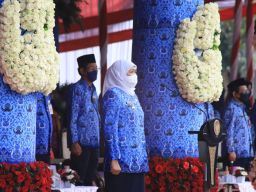 HUT Ke-51 KORPRI, Gubernur Khofifah Minta ASN Perkuat Karakter Ber-AKHLAK  dan Tingkatkan Inovasi