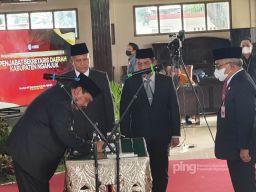 Himawan Estu Bagijo, dilantik sebagai Penjabat (Pj) Sekretaris Daerah (Sekda) Kabupaten Nganjuk
