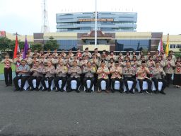 Saka Bhayangkara Jatim Ikuti Perkemahan Bakti Satuan Karya Pramuka Bhayangkara Nasional di Sumsel