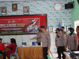 Gerai Vaksin Presisi Polres Tulungagung Gelar Vaksinasi di Sekolah