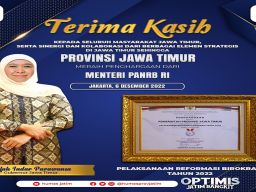 Indeks Reformasi Birokrasi Pemprov Jatim Raih Predikat A