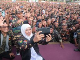 Apel Merah Putih 10.000 Banser Kabupaten Malang Bersama Gubernur Khofifah