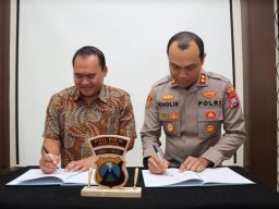 Jalin Kerjasama, Polres Malang dan Perum Jasa Tirta I Teken MoU Pengamanan Bendungan Karangkates