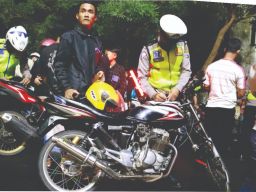 Puluhan Motor Knalpot Brong di Mojokerto Diamankan