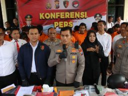 Polres Nganjuk Ungkap Puluhan Kasus Kejahatan dan Narkoba Sepanjang Januari 2023