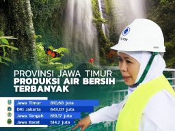 810,68 Juta Meter Kubik  Air Jadikan Provinsi Jawa Timur Penghasil Air Bersih Terbesar di Indonesia