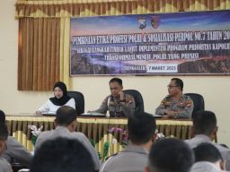 Bidpropam Polda Jatim Gelar Pembinaan Etika Profesi di Trenggalek