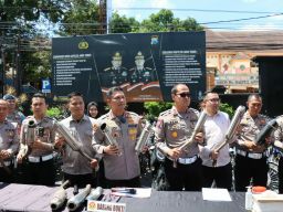 Polisi Berhasil Amankan 164 Ranmor Berknalpot Brong, 25 Diantaranya Terlibat Balap Liar di Malang