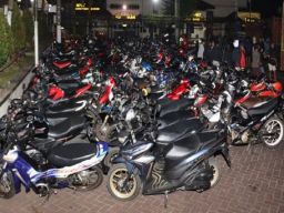 308 Sepeda Motor Di Amankan Kepolisian Resor Malang Dalam Operasi Penertiban Balap Liar
