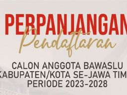 Masa Pendaftaran Calon Anggota Bawaslu Kabupaten/Kota Di Jatim Di Perpanjang