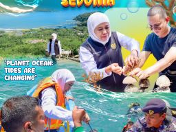 Gubernur Khofifah Ajak Semua Pihak Tingkatkan Komitmen Jaga Keseimbangan Ekosistem Laut