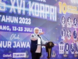 Gubernur Khofifah Target Juara Umum Di Pornas XVI KORPRI