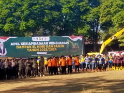 Gubernur Jatim Khofifah Hadiri Apel Kesiapsiagaan Menghadapi Dampak El Nino dan Banjir