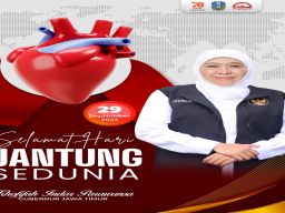 Hari Jantung Sedunia, Gubernur Khofifah Ajak Masyarakat Jalankan Pola Hidup Sehat dan Aktif Bergerak