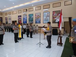 Kapolres Blitar Kota Pimpin Sertijab Wakapolres dan Kapolsek Kepanjenkidul