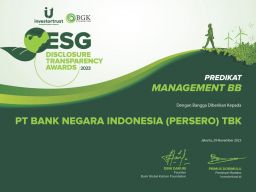 BNI Raih  Penghargaan Investor Trust-BGK Foundation