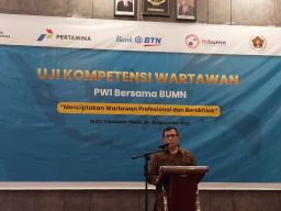 Uji Kompetensi Wartawan PWI-Kementerian BUMN di PWI Sulut Dibantu Penuh Pelindo dan Pos Indonesia