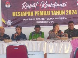 Rakor PPS Dan PPK Kecamatan Bondowoso Cegah Over Lap Antara Penyelenggara Dengan Muspika
