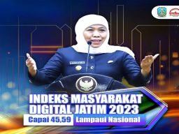 Indeks Masyarakat Digital Jatim Tahun 2023 Capai 45,59 Lampaui Nasional