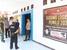 Kapolres Nganjuk Pastikan Logistik Pemilu 2024 Aman Jelang Penghitungan Tingkat PPK