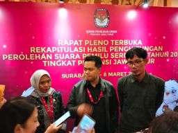 Hari Kelima, Rekapitulasi Hasil Penghitungan Suara Tingkat Provinsi Jatim Naik 84%