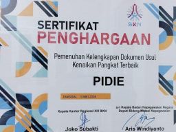 Pemerintah Kabupaten Pidie Terima Penghargaan dari BKN