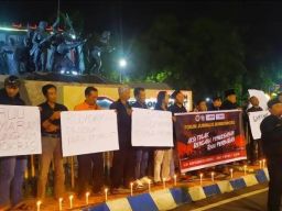 Puluhan jurnalis di Bondowoso turun jalan aksi menolak RUU Penyiaran