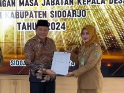 58 Kepala Desa Di Sidoarjo Dapat SK Perpanjangan Masa Jabatan