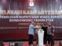 KPU Bondowoso Gelar Deklarasi Kampanye Damai. Komitmen Ciptakan Pemilihan Damai di Bondowoso