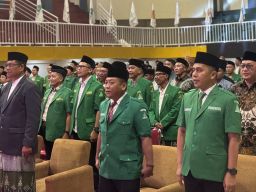 Pelantikan PC Ansor Kota Batu, Musaffa' Safril Imbau Kader Jaga Sikap Komando