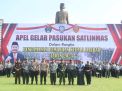 Sinergitas Persiapan Pilkada 2024, Forkopimda dan Forkopimcam Kabupaten Blitar Ikuti Apel Gelar Pasukan Satlinmas