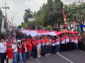 Kirab Merah Putih di Kediri Jadi Tradisi, Seribu Warga Tumpah Ruah