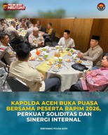 Kapolda Aceh Buka Puasa Bersama Dengan Bawahan