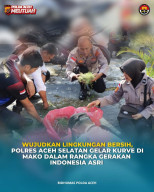Polres Aceh Selatan Gelar Kegiatan Curve, Bersih Lingkungan