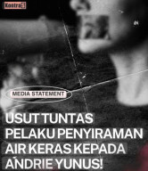 Iwakum Desak Aparat Segera Tangkap Aktor Intelektual Penyiram Air Keras ke Aktivis KontraS