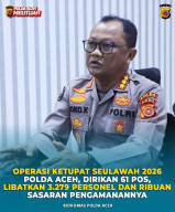 Polda Aceh Gelar Operasi Ketupat Seulawah 2026