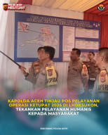 Kapolda Aceh Cek Kesiapan Pos Pelayanan Operasi Ketupat 2026 Polres Aceh Utara