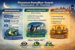Penentuan Ramadhan–Syawal: Muhammadiyah–NU–Pemerintah