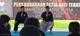 Halal Bihalal PSHT Cabang Kab Blitar, Gus Bily Tekankan Perbaikan Diri Lahir Batin