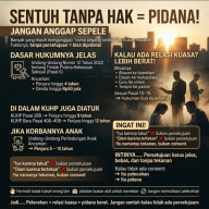 Sentuh Tanpa Persetujuan Bisa Berujung Pidana: Jangan Anggap Sepele