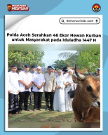Polda Aceh Sembelih Hewan Qurban 46 Ekor, 27 Ekor Sapi dan 19 Ekor Kambing