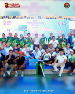 Tim Tenis Lapangan Kodam Iskadar Muda Menangi Turnamen Tenis Kapolda Aceh Cup 2026