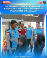 175 Calon Bintara Polri Ikuti Rikkes Tahap II Di Polda Aceh