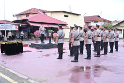 ‎Kapolres Pidie Pimpin Sertijab dan Lepas Sambut Pejabat Utama serta Kapolsek Jajaran